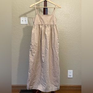 Very Good - Uniqlo linen blend Midi Dress w/ pockets